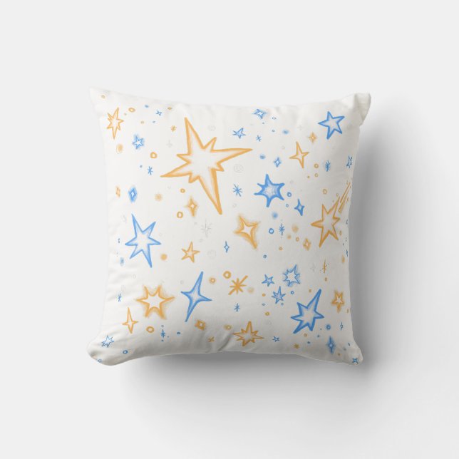 Stars Throw Pillow (Front)