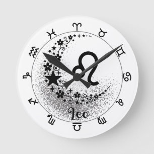 Stars Time! Find Your Magical Zodiac Clock! Round Clock