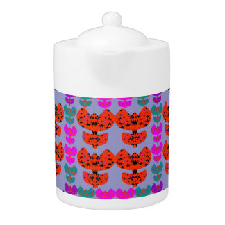 Stars Tulips Teapot