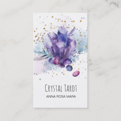   Stars Universe Cosmos CrystalsTarot Psychic Business Card
