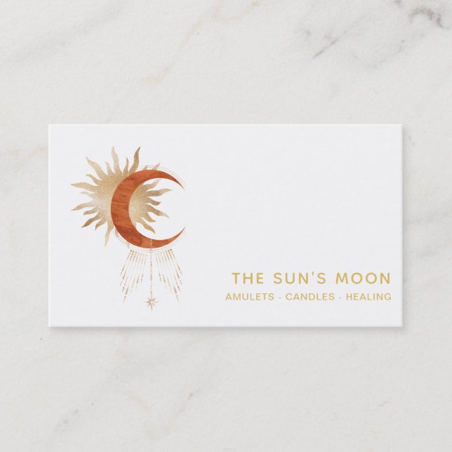 *~* Stars Universe Moon Beams Sun Rays Cosmic Business Card (Front)