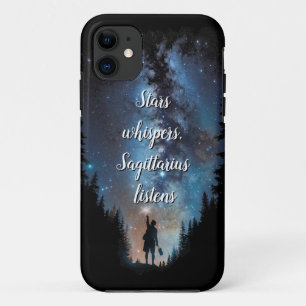 Stars whispers, Sagittarius listens iPhone 11 Case