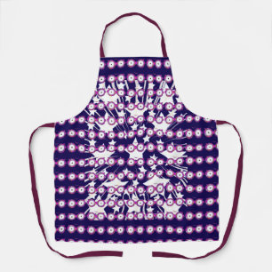 Stars With Glasses Dk Blue Apron