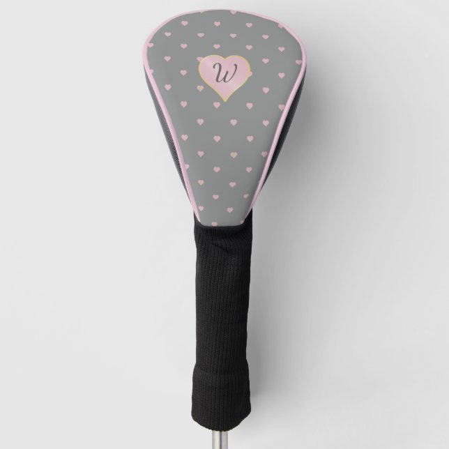 Stars Within Hearts on Gray Driver Cover (Front)