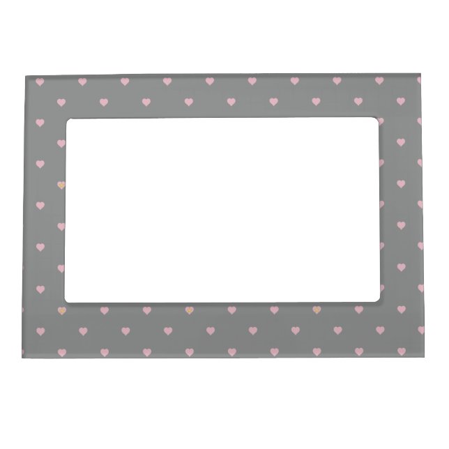 Stars Within Hearts on Gray Magnetic Frame (Front)