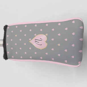 Stars Within Hearts on Gray Putter Cover