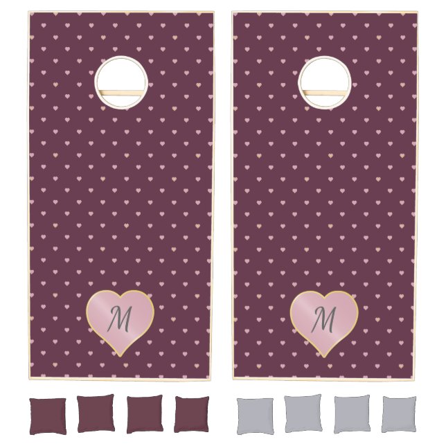 Stars Within Hearts on Port Cornhole Set (Set)