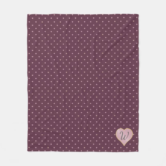 Stars Within Hearts on Port Fleece Blanket (Front)