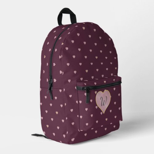 Stars Within Hearts on Port Printed Backpack