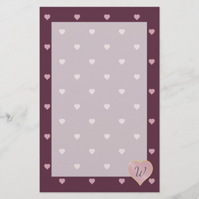 Stars Within Hearts on Port Stationery (Front)