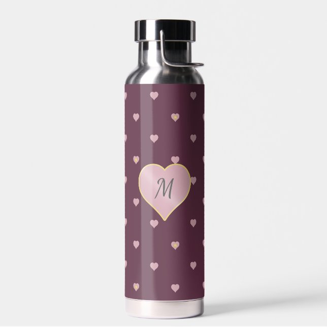 Stars Within Hearts on Port Water Bottle (Left)