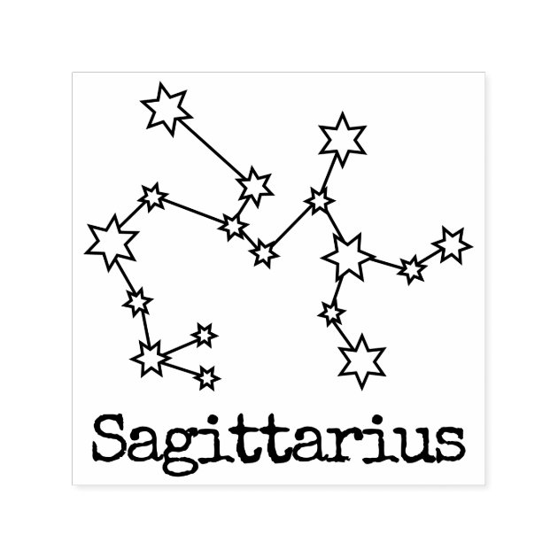 Stars Zodiac Celestial Horoscope Sagittarius Self-inking Stamp