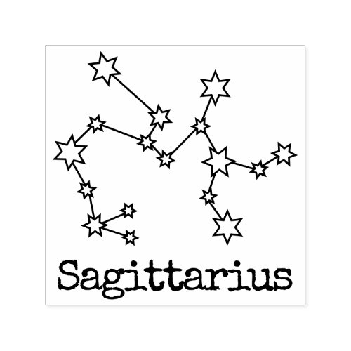 Stars Zodiac Celestial Horoscope Sagittarius Self_inking Stamp