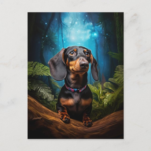 Starscape Dachshund Postcard (Front)