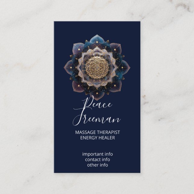 Starseed Geometry | Mandala Design Business Card (Front)