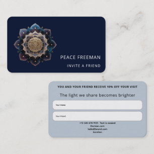 Starseed Geometry Mandala Design Business Card