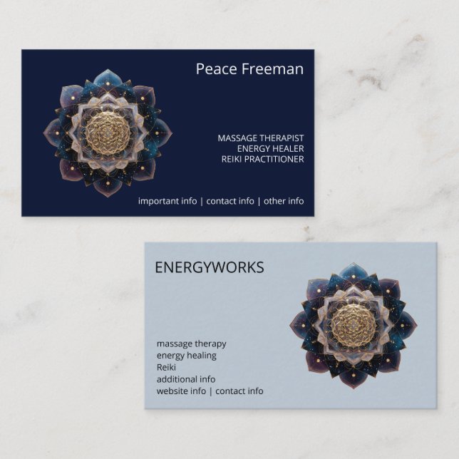 Starseed Geometry | Mandala Design Business Card (Front/Back)