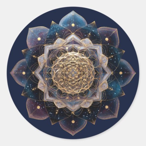 Starseed Geometry| Mandala Design Classic Round Sticker