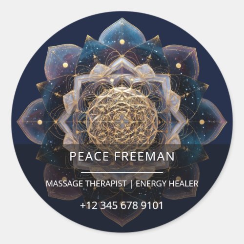Starseed Geometry | Mandala Design Classic Round Sticker