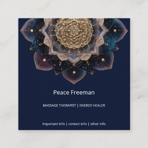 Starseed Geometry | Mandala Design Square Business Card