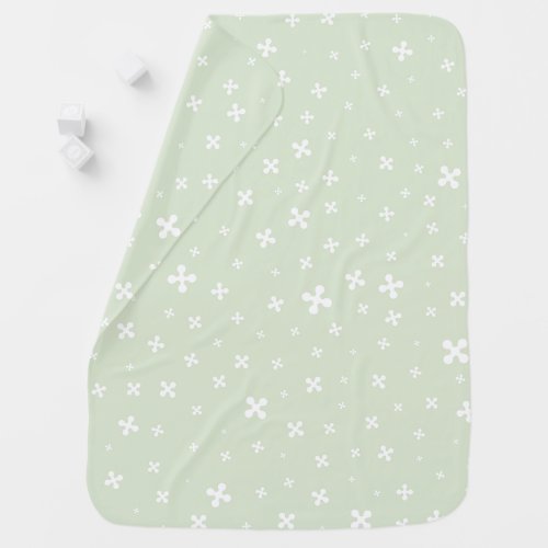 Starseeds on Mint Green  Graphic Pattern  Baby Blanket