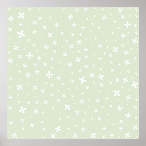 Starseeds on Mint Green  Graphic Pattern  Poster