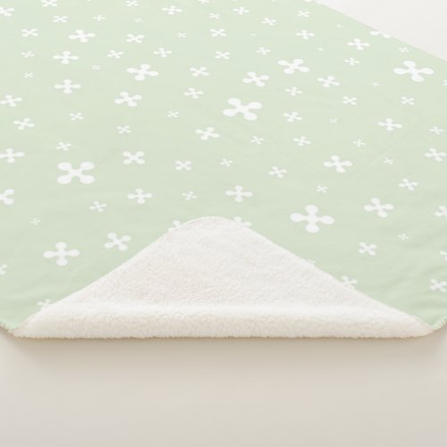 Starseeds on Mint Green  Graphic Pattern  Sherpa Blanket
