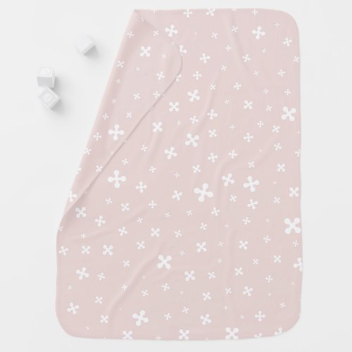 Starseeds on Warm Tan  Organic Graphic Pattern  Baby Blanket