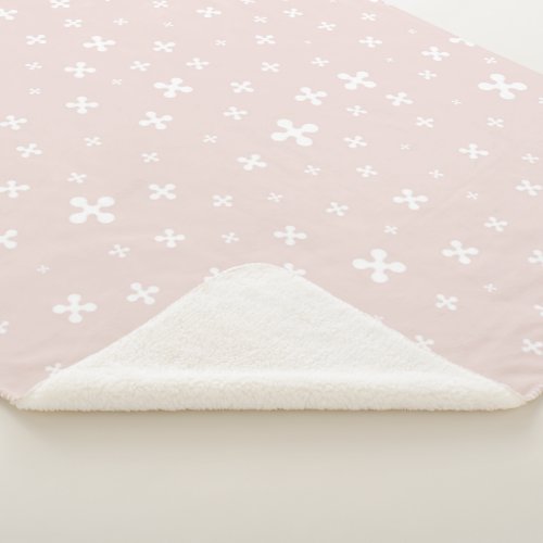 Starseeds on Warm Tan  Organic Graphic Pattern  Sherpa Blanket