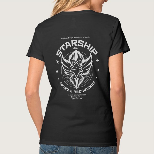 STARSH!P Sound & Recordings Tee (Women's V-Neck) (Back)