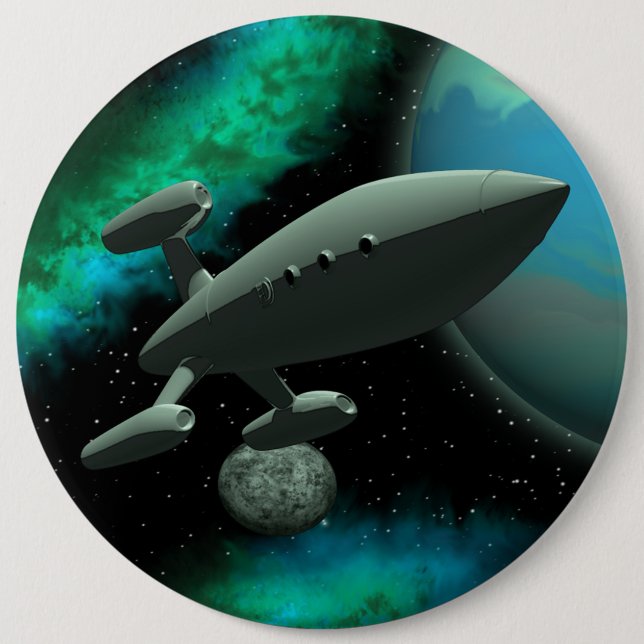 Starship Explorer (Round) Pinback Button (Front)