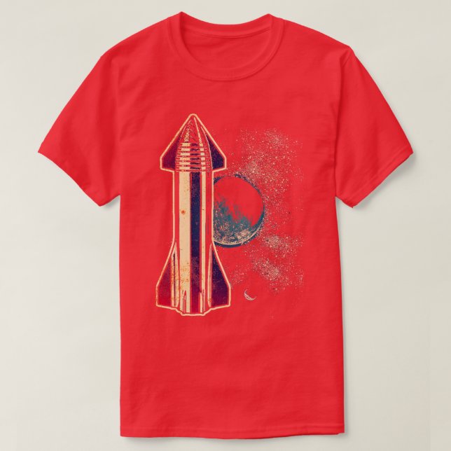 Starship SpaceX Rocket Spaceship T-Shirt (Design Front)