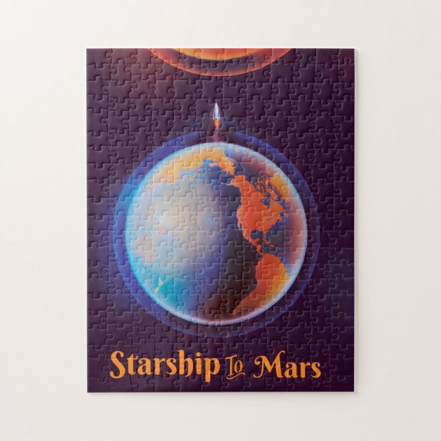 Starship to Mars Jigsaw Puzzle (Vertical)