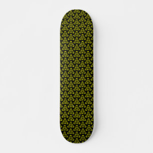 Starship Triangle v1 - Black and Yellow Skateboard Deck