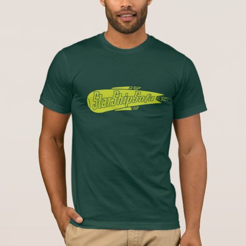 StarShipSofa Lime on Forest T_Shirt