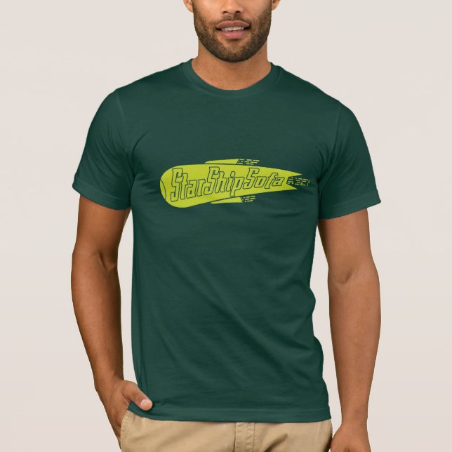 StarShipSofa Lime on Forest T-Shirt (Front)