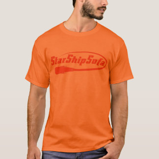 StarShipSofa Text Dark Orange on Light Orange T-Shirt