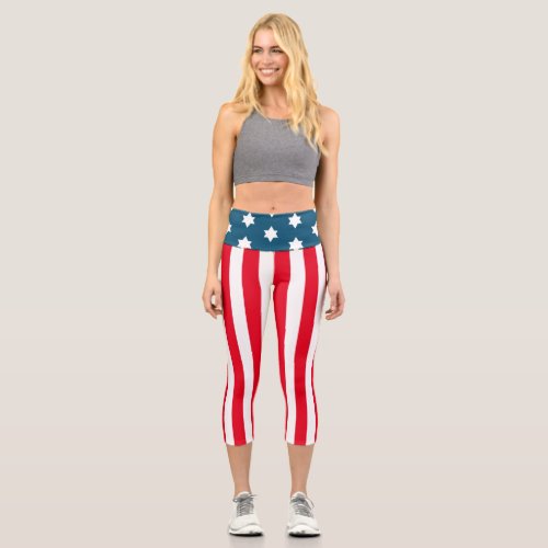 Starspangled Banner Capri Leggings