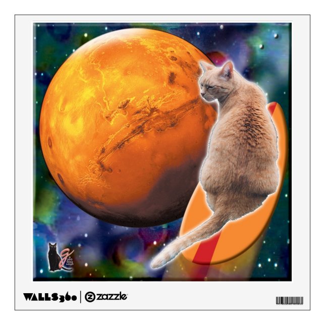 StarSurfer-Cat Chili Pepper Wall Decal (Front)