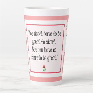 Start Do Great Things - Motivational Pink Mug