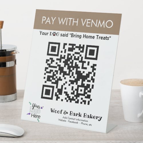 Start Dog Treat Business Home Supplies Venmo Sign