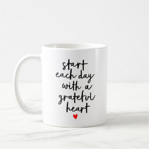 Start Each Day Inspirational Quotes Calligraphy Coffee Mug