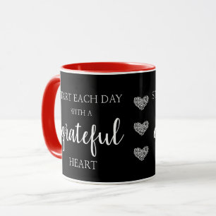 Start each day with a grateful heart coffee mug