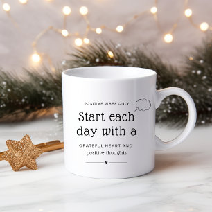 Start each day with a grateful heart coffee mug