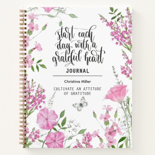 Start Each Day With A Grateful Heart Journal 
