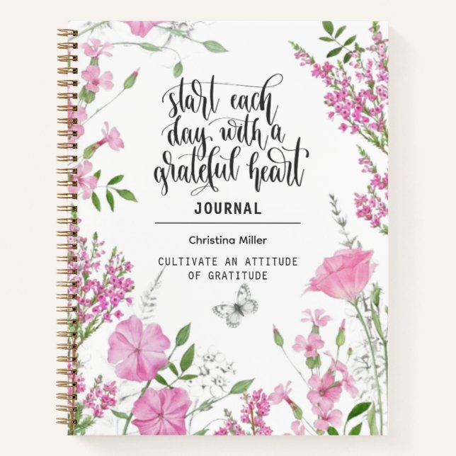 Start Each Day With A Grateful Heart Journal  (Front)