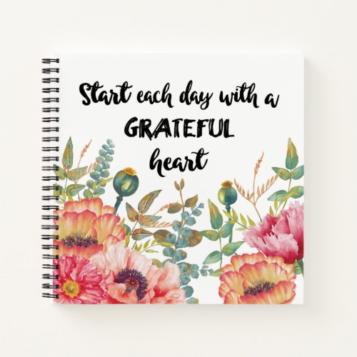 Start Each Day with a Grateful Heart Notebook