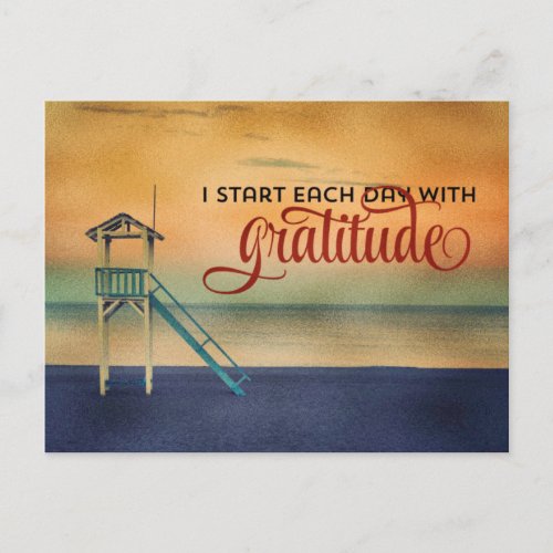 Start Each Day With Gratitude Postcard