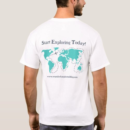 Start Exploring Today Mens Map T_Shirt