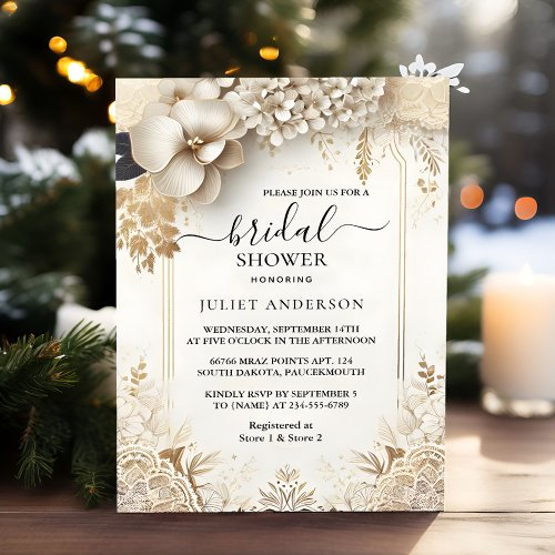 Start Formal Simple Classic Blank Bridal Shower Invitation
